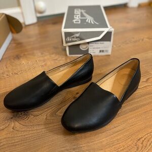 Dansko Larisa Milled Napa Black Shoes 6.5-7 Brand New